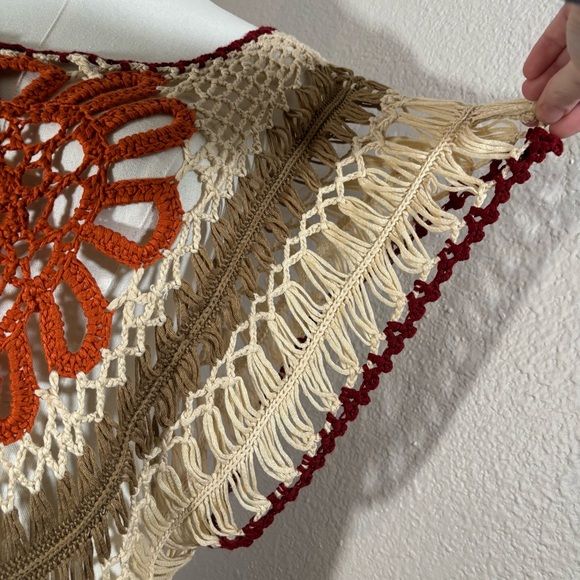 Vivid Connection Lace Crochet Top Blouse Short Sleeve Shirt Size Small - Picture 6 of 7